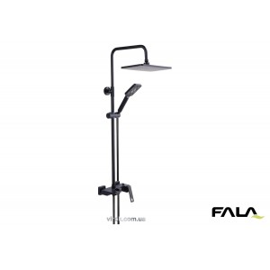 Душовий комплект NOIR 1 FALA: зі штивним і знімним розприскувачами(DW)