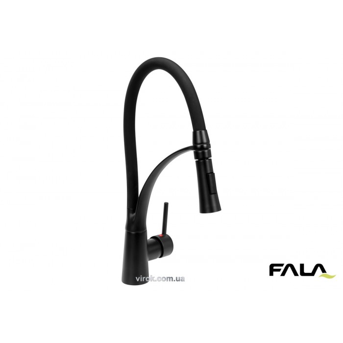 Змішувач води для раковини "NOIR 1" FALA з кульовим регулятором, латунний корпус [12]