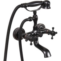 Змішувач води FALA для ванни і душу "RETRO BLACK 1" з 2-ма вентлями [12]