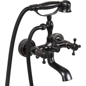Змішувач води FALA для ванни і душу "RETRO BLACK 1" з 2-ма вентлями [12]