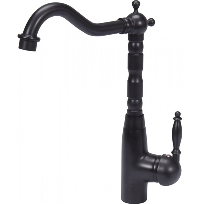 Змішувач води FALA для кухонної раковини "RETRO BLACK 1" з кульовим регулятором [12]