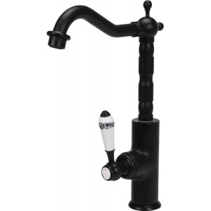 Змішувач води FALA для кухонної раковини "RETRO BLACK 2" з кульовим регулятором [12]