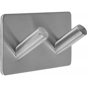 Гачок подвійний, косий для санвузлів FALA приклейовальний на 2-сторонньому скотчі 3М; 45х90х25 мм