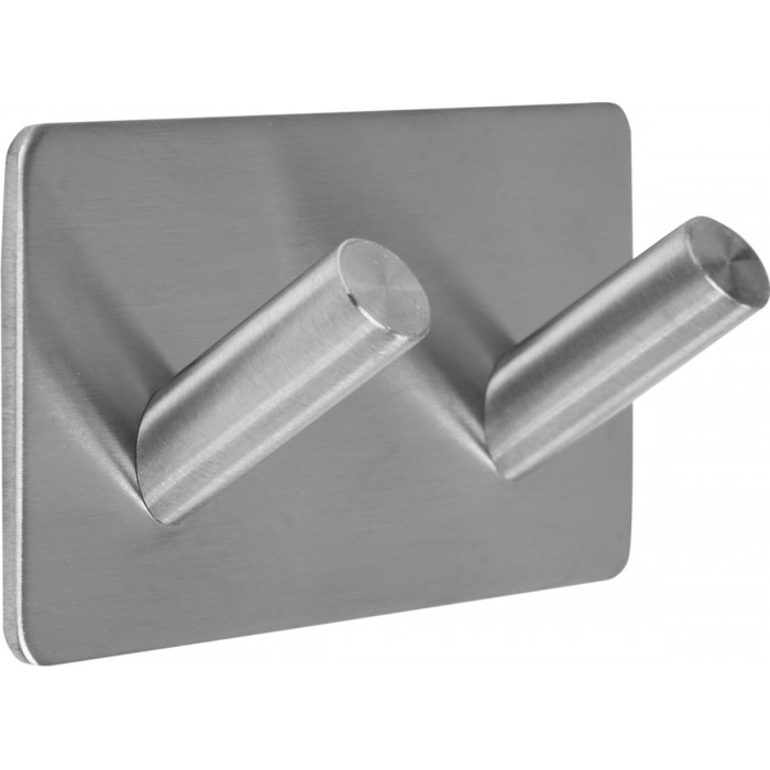 Гачок подвійний, косий для санвузлів FALA приклейовальний на 2-сторонньому скотчі 3М; 45х90х25 мм