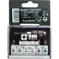 Набір насадок викруткових USH SUPERIOR Flatbox: DiaTin, алмаз напилення, тримач FOX 7 елем. (DW)