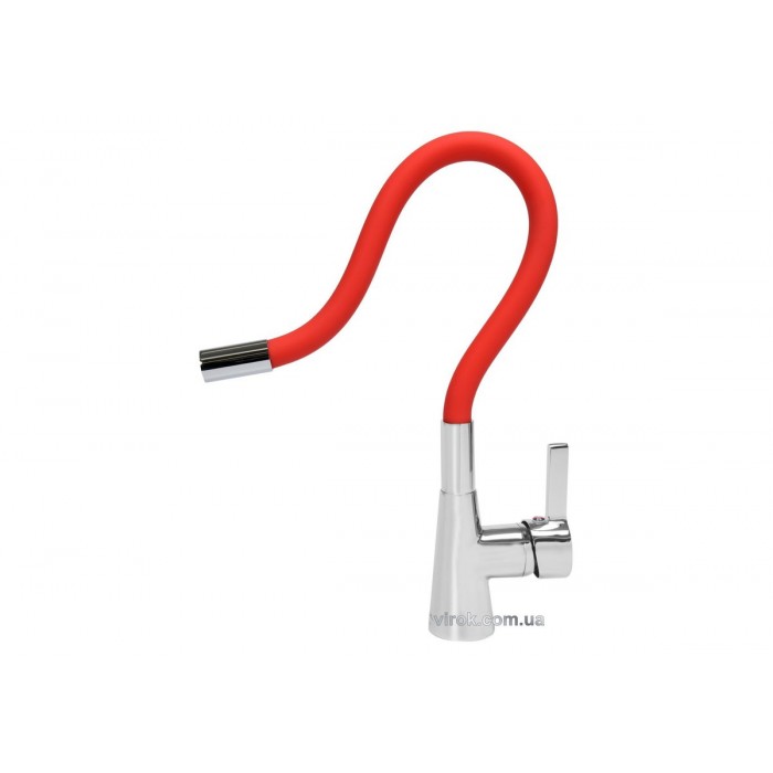 Змішувач води FALA "FLEXIBLE" для раковиниз гнучкою червоною лійкою [10]