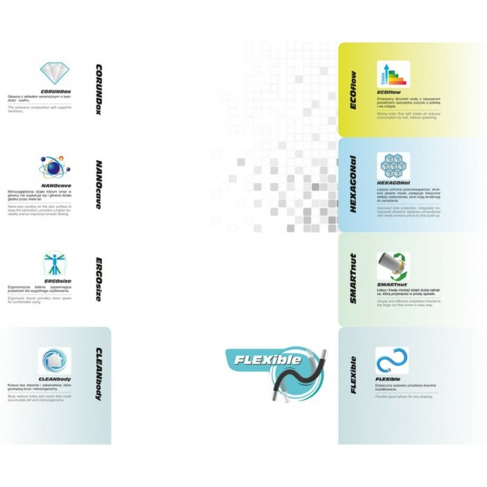 Змішувач води FALA "FLEXIBLE STEELY" для раковини з гнучкою чорною лійкою [10]