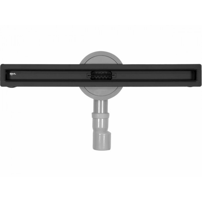 Трап підлоговий лінійний з нержавіючої сталі, чорний FALA SLIM BLACK; 60х 3х 7 см, сифон- 56 мм [5]