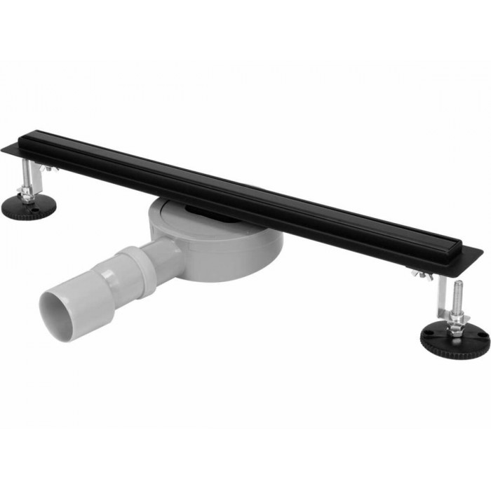 Трап підлоговий лінійний з нержавіючої сталі, чорний FALA SLIM BLACK; 80х 3х 7 см, сифон- 56 мм [5]