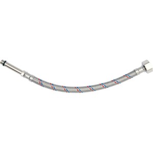 Шланг водопровідний з опліткою з нерж сталі FALA l= 300мм Ø= 8/12, з'єдн F-1/2" х M-M10x1- 50мм 1МПа