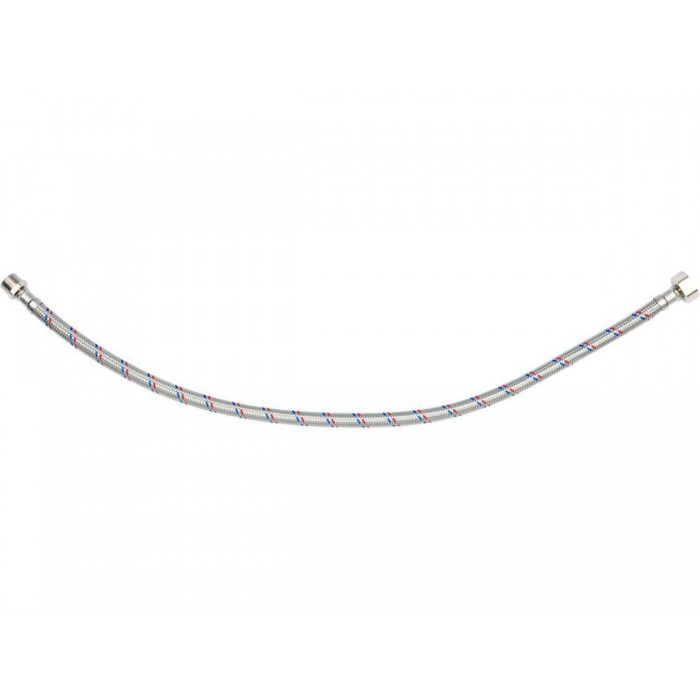 Шланг водопровідний з опліткою з нерж сталі FALA l= 600 мм, Ø= 8/12, з'єднання F-1/2" х M-3/8" 1 МПа