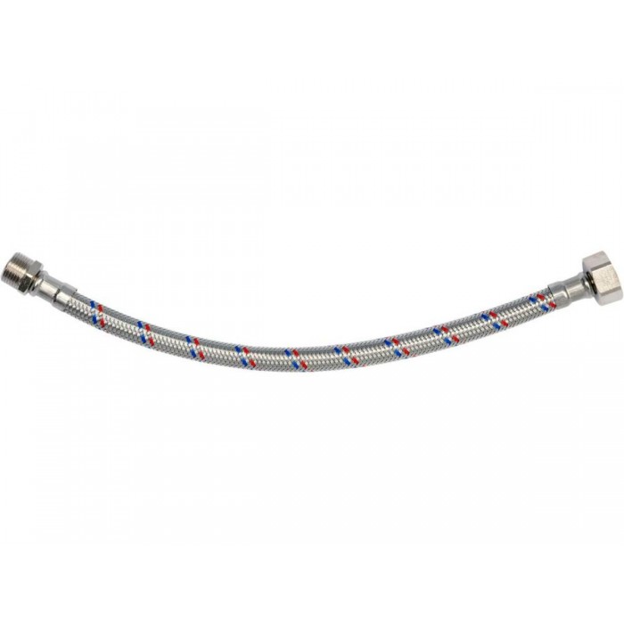 Шланг водопровідний з опліткою з нерж сталі FALA l= 300 мм, Ø= 8/12, з'єднання F-1/2" х M-3/8" 1 МПа