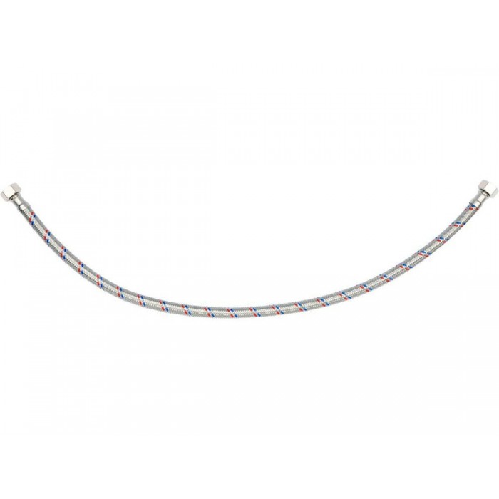 Шланг водопровідний з опліткою з нерж сталі FALA l= 600мм, Ø= 8/12, з'єднання F-3/8" х F-3/8" 1 МПа