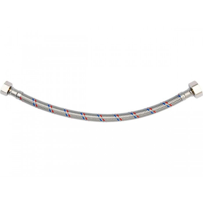 Шланг водопровідний з опліткою з нерж сталі FALA l= 300мм, Ø= 8/12, з'єднання F-1/2" х F-3/8" 1 МПа