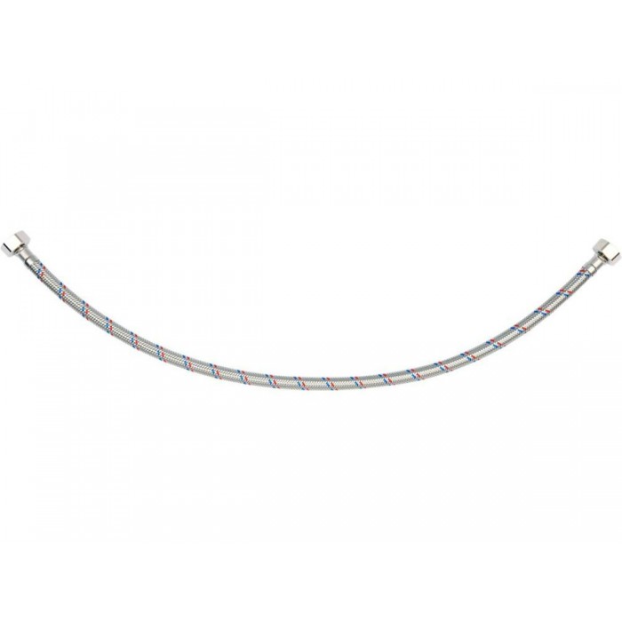 Шланг водопровідний з опліткою з нерж сталі FALA l= 600мм, Ø= 8/12, з'єднання F-1/2" х F-1/2" 1 МПа