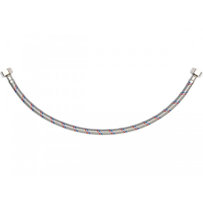 Шланг водопровідний з опліткою з нерж сталі FALA l= 500мм, Ø= 8/12, з'єднання F-1/2" х F-1/2" 1 МПа