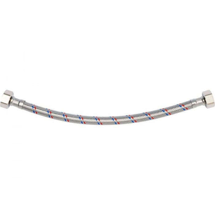 Шланг водопровідний з опліткою з нерж сталі FALA l= 300мм, Ø= 8/12, з'єднання F-1/2" х F-1/2" 1 МПа