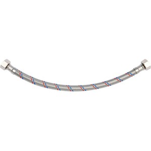 Шланг водопровідний з опліткою з нерж сталі FALA l= 300мм, Ø= 8/12, з'єднання F-3/8" х F-3/8" 1 МПа