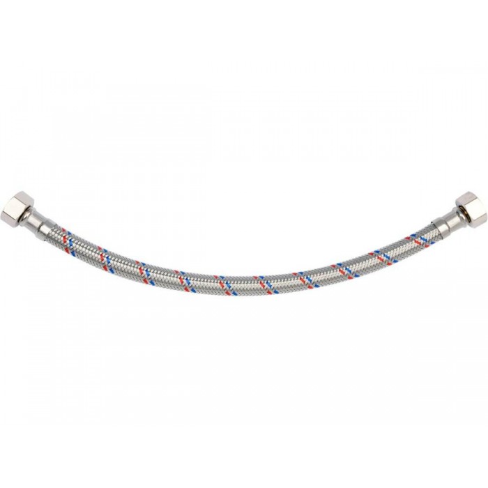 Шланг водопровідний з опліткою з нерж сталі FALA l= 300мм, Ø= 8/12, з'єднання F-3/8" х F-3/8" 1 МПа