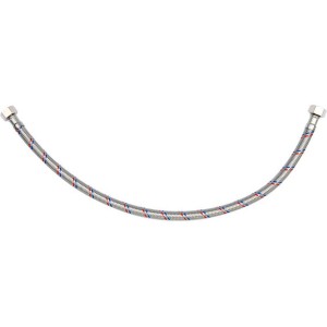 Шланг водопровідний з опліткою з нерж сталі FALA l= 500мм, Ø= 8/12, з'єднання F-3/8" х F-3/8" 1 МПа