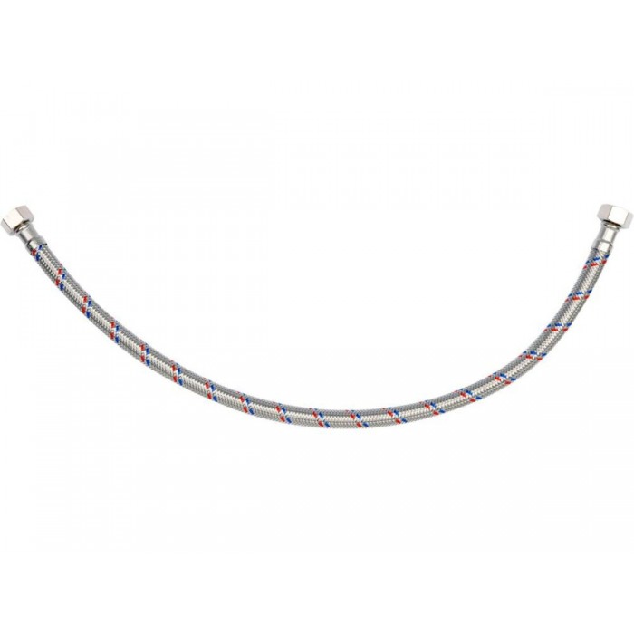 Шланг водопровідний з опліткою з нерж сталі FALA l= 500мм, Ø= 8/12, з'єднання F-3/8" х F-3/8" 1 МПа