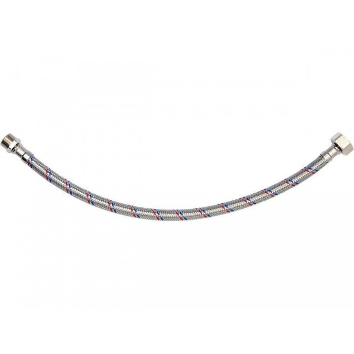 Шланг водопровідний з опліткою з нерж сталі FALA l= 500 мм, Ø= 8/12, з'єднання F-1/2" х M-3/8" 1 МПа