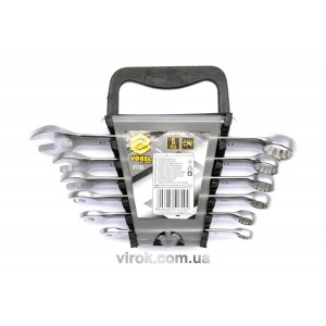 Ключі ріжково - накидні VOREL Cr-V, М 8-17 мм, Набір 6 шт. [4/40]