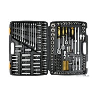 Набір головок торцевих, насадок VOREL квадр 1/4", 3/8", 1/2", з гайко ключами і інструментами 216 Од