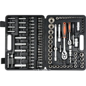 Набір головок торцевих, насадок STHOR : квадрат 1/2" з інструментами [108 Од.] [3/96]