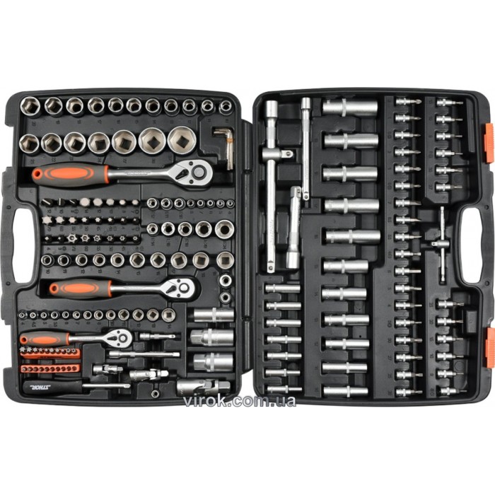 Набір головок торцевих, насадок STHOR : квадрат 1/2" з інструментами [173 Од.] [1/48]