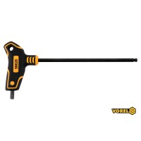 Ключ шестигранний з кульковим наконечником VOREL : тип "Т", HEX 7 x 200 x 111 мм, Cr-V 6150(DW)