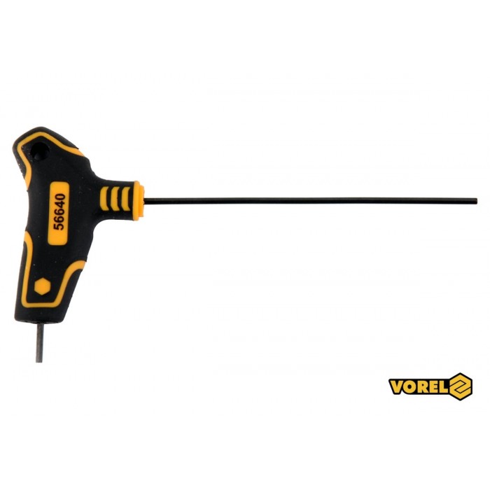 Ключ шестигранний VOREL : тип "Т", HEX 2 x 100 x 69 мм, Cr-V 6150 [24/240]