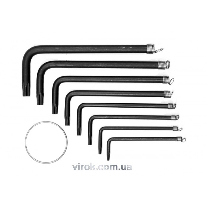 Ключі TORX L-подібні VOREL : на кільці, Т9-Т40, 8 шт. [50/100]