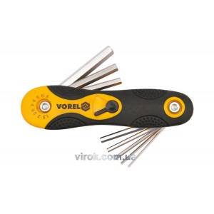 Ключ 6-гранний L-подібнний  VOREL : розкладний, М1.5-8 мм. Cr-V. 8 елем. [25/100]