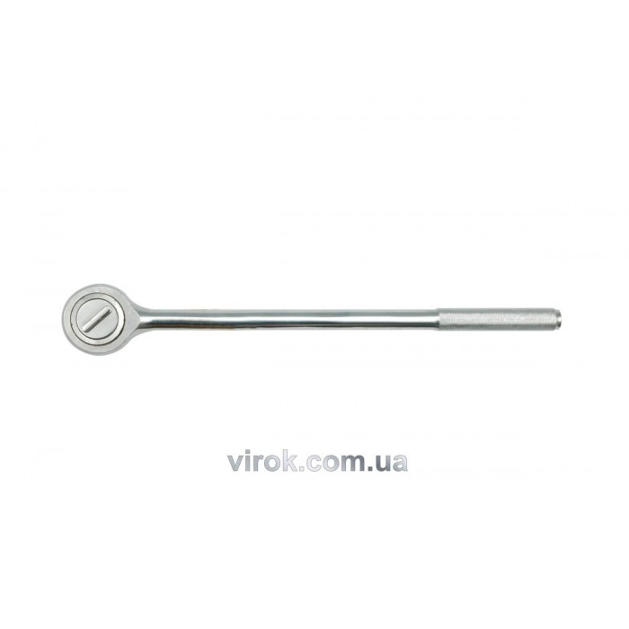 Тріщатка VOREL до головок торцевих, квадрат 3/4", L= 500 мм, 24T, з металевою ручкою [10]