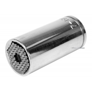 Головка торцева універсальна VOREL : квадрат 3/8", M 7-19, L= 53 мм, CrV [8/48]