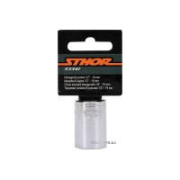 Головка торцева 6-гранна STHOR : квадрат- 1/2", М19, з вуглецевої сталі [Блістер] [10/200]