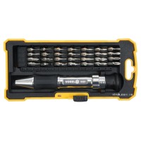 Викрутка VOREL зі змінними прецизійними викрутковими насадками в футлярі, 29 елем. [12/48]