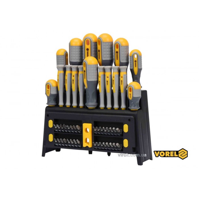 Набір викруток і викруткових насадок VOREL : Cr-V, 50 шт [6]
