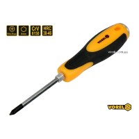 Викрутка хрестова ударна з 6-гранним стержнем VOREL : PH1 х 75 мм, HRC 38-46, Cr-V [12/96] DW