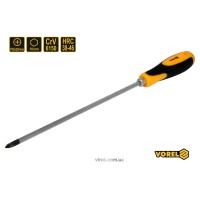 Викрутка хрестова ударна з 6-гранним стержнем VOREL : PH2 х 250 мм, HRC 38-46, Cr-V [12/72] DW