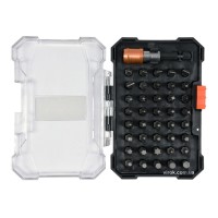 Насадки викруткові з тримачем STHOR Cr-V, з 6-гран. хвостов.- 1/4", l= 25 мм, наб. 41 елем. [10/40]