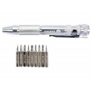 Викрутка реверсивна VOREL : 9 насадок [8/144]