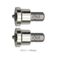 Насадка викруткова для гіпсокартону VOREL : Phillips PH2 x 25 мм.  2 (Шт/Уп.) [12/144]