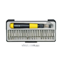 Набір насадок викруткових VOREL : 22 шт. + тримач. Cr-V [10/60]