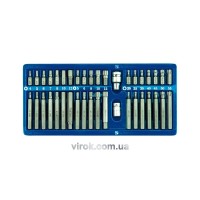 Насадки викруткові (біта) VOREL Cr-V, на тріщатку спеціальні, в метал. боксі. Набір 40 шт. [10]