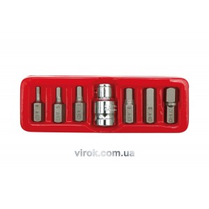 Насадки викруткові (біта) VOREL спеціальні на тріщатку "НЕХ" Набір 7шт.(DW)