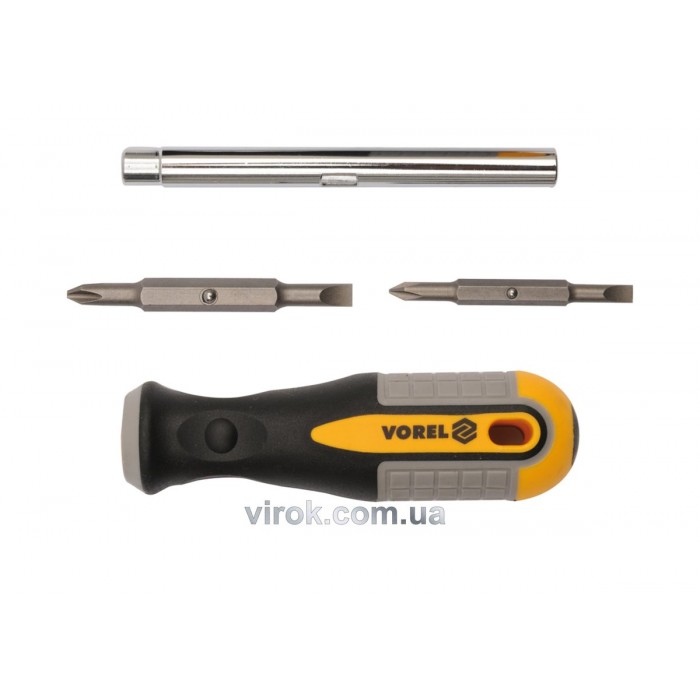 Викрутка двостороння VOREL : 6 в 1 Cr-V [12/72]