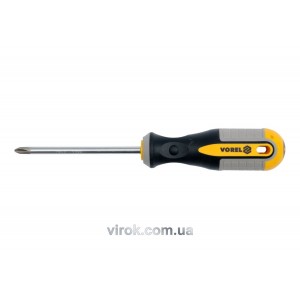 Викрутка хрестова VOREL : "Philips" PH2 х 100 мм. Cr-V [12/36/144]