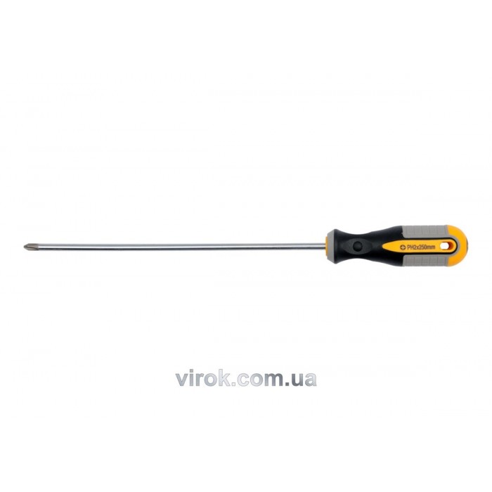 Викрутка хрестова VOREL : "Philips" PH2 х 250 мм. Cr-V [12/36/144]